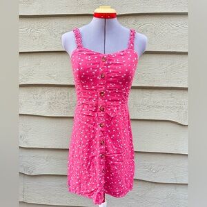 Pink Floral Hollister Button Front Dress
